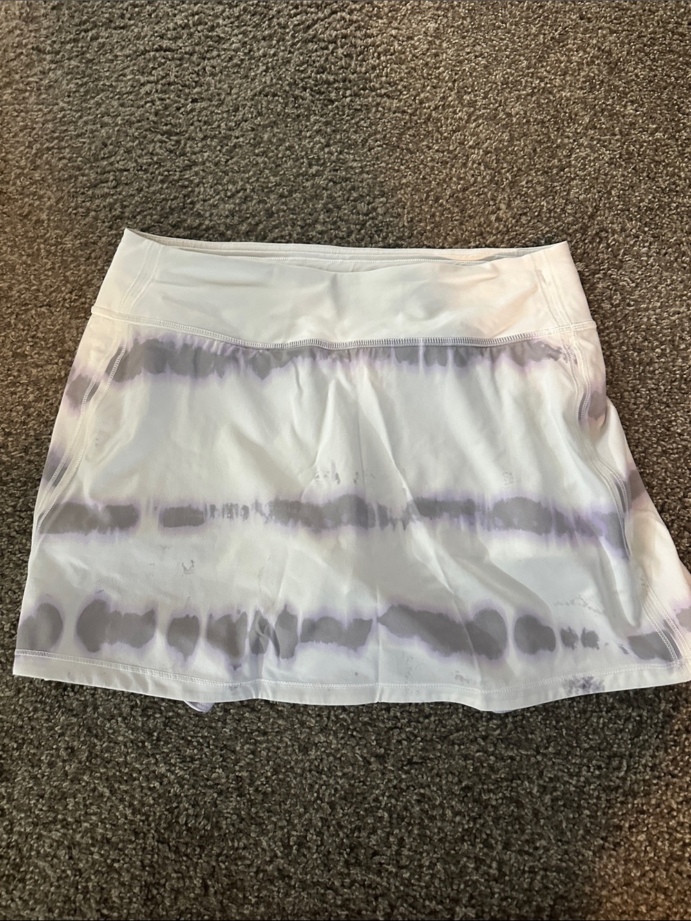 lululemon athletica White Skirt with Lavender Tie-Dye Bands